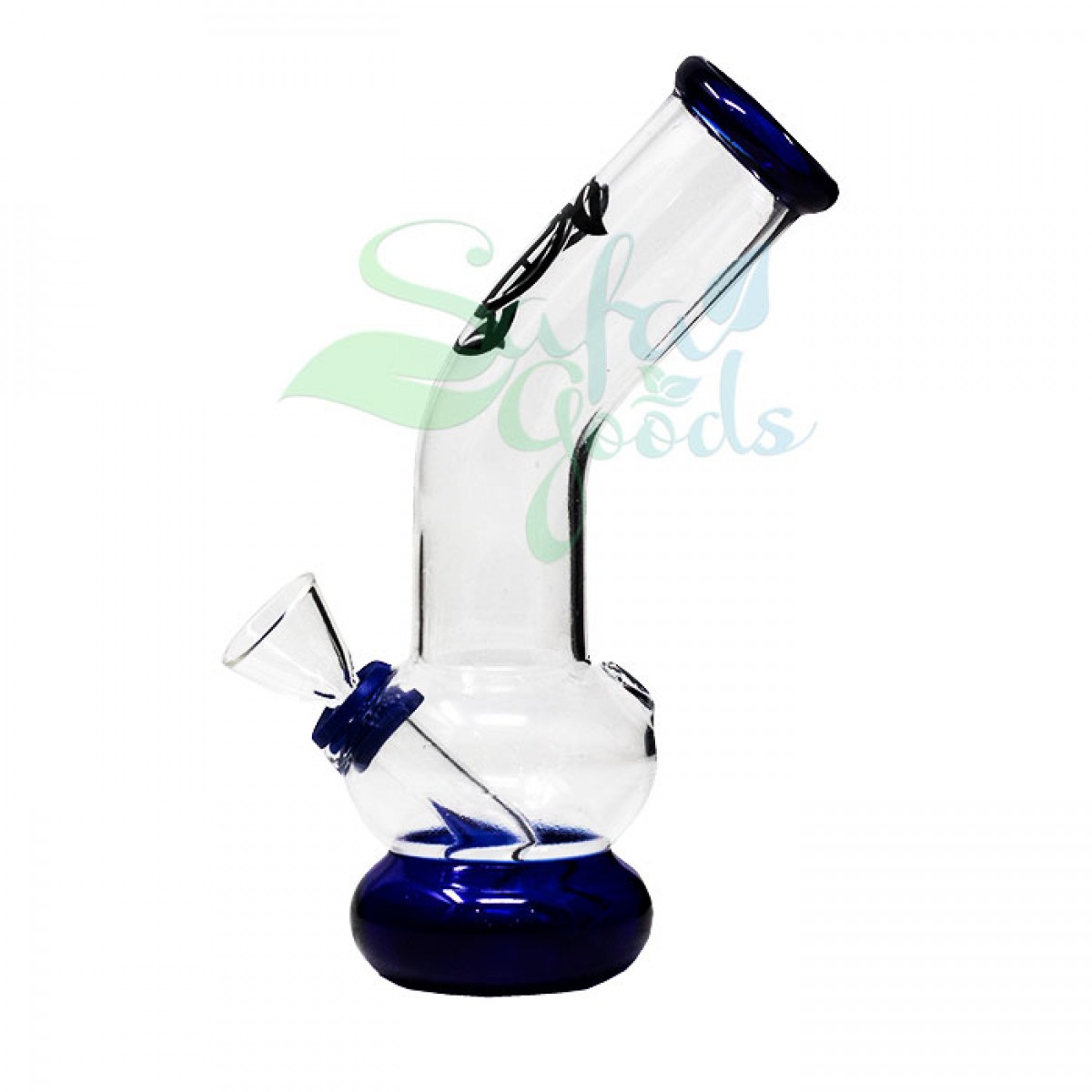 5 Inch Bent Neck OATH Rubber on Glass Water Pipe